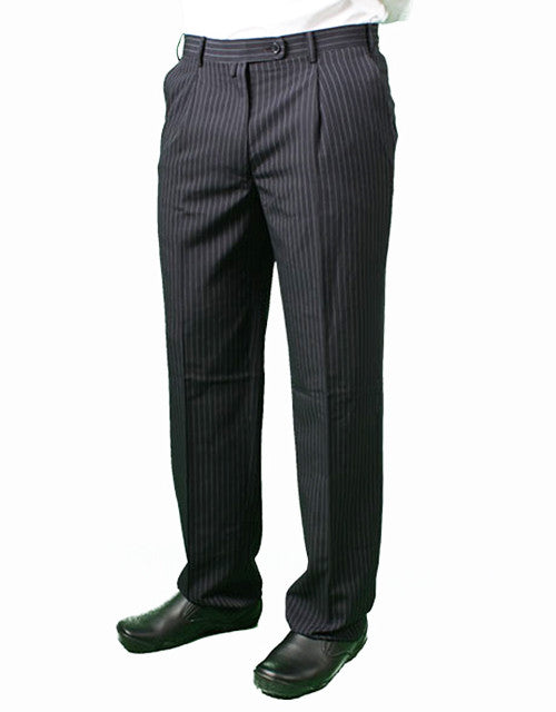 Men's Dress Pants - Black Pinstripe or Blue Pinstripe – Chefs-Hat Inc.