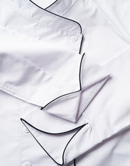 Elegance Chef Jacket-White-Rounded Collar